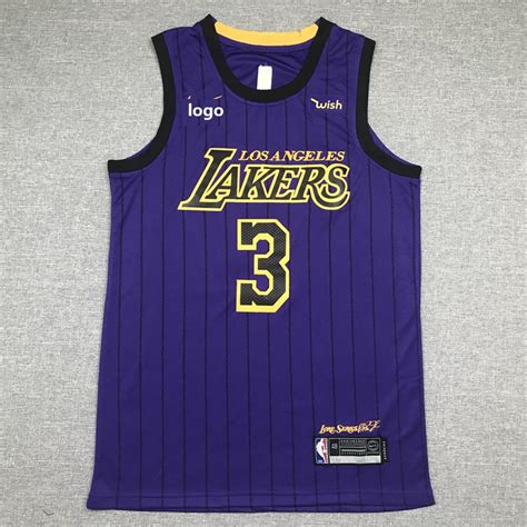 19-20 Adult Lakers basketball jersey shirt Davis 3 purple