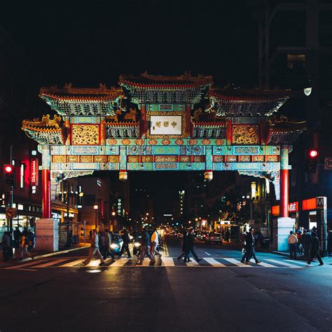Chinatown in Washington DC at Night