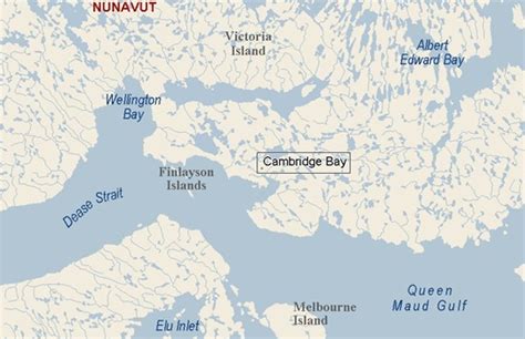 Cambridge Bay, Nunavut area map & More