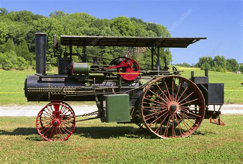 Restored threshing machine - Stock Image - V200/0184 - Science Photo ...