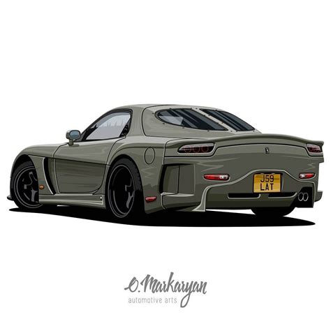 Mazda RX-7 Veilside Fortune. Vector art. Owne | Mazda rx7, Mazda, Japanese cars