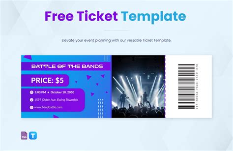 Ticket Template in PNG - Download | Template.net