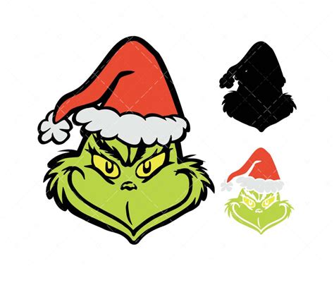 Grinch Face SVG, PNG, PDF, Grinch Image, Christmas Cut File