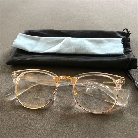 Eyeglasses gold frame no grade, Women's Fashion, Watches & Accessories ...