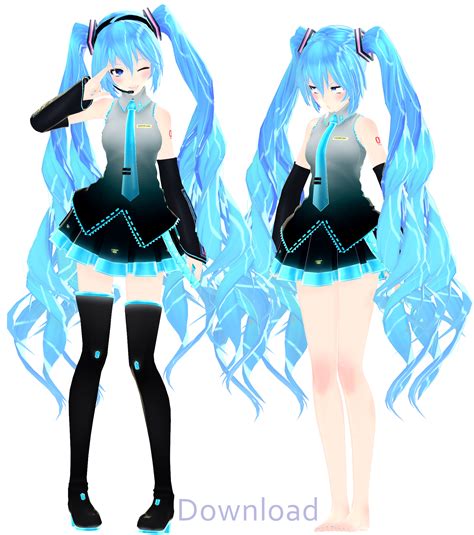 [MMD] Default Hatsune Miku [!!Download!!] by Kilsoph on DeviantArt