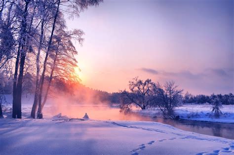 Lovely Winter Sunset Wallpapers - Wallpaper Cave