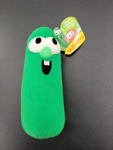 Veggietales Larry The Cucumber Plush Big Idea 7" jelly bean holder | #4622724499