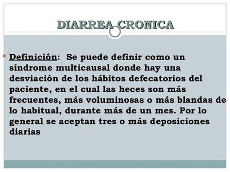 Diarrea cronica