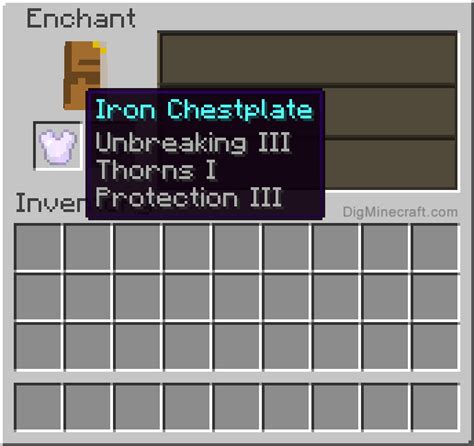 How to make an Enchanted Iron Chestplate in Minecraft