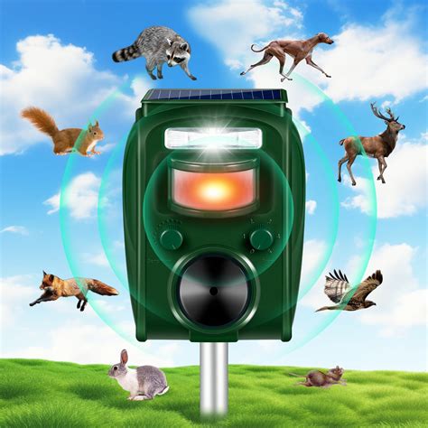 Amazon.com: Ultrasonic Animal Repeller, Outdoor Animal Deterrent Solar Dog Chaser, Ultrasonic ...