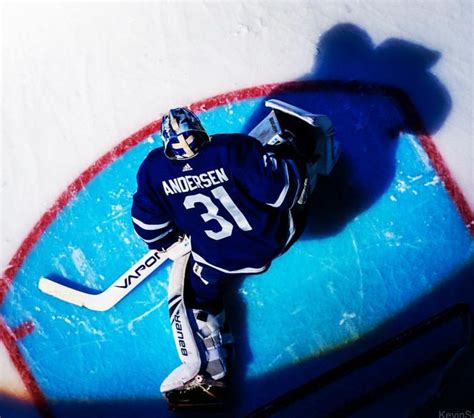 Frederik Andersen (2016- ) Toronto Maple Leafs, Goalie, Andersen, Hockey, Field Hockey, Ice Hockey