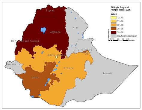 Ethiopia Regional Hunger Index 2005 | Download Scientific Diagram