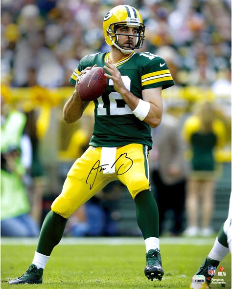 Aaron Rodgers Green Bay Packers Autographed 16" x 20" Green Vertical ...