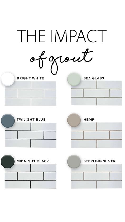 The impact of different grout colors! Grout color can impact the way your tile looks once it's ...