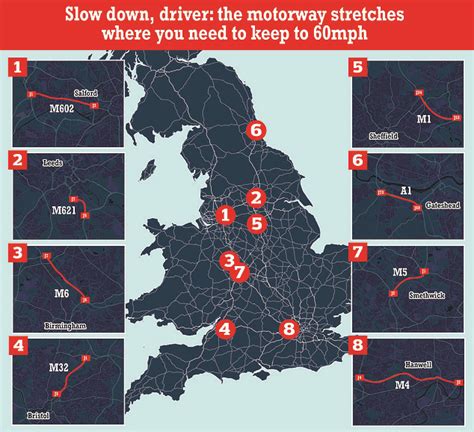 These are the stretches of road where you'll have to drive 10mph UNDER ...