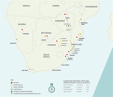 Tongaat Hulett - Geographic footprint