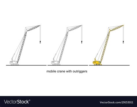 Tower crane components modern mobile Royalty Free Vector