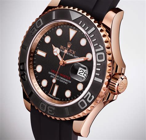 Rolex Yacht-Master 116655 Replica Watch In Everose Gold With Black ...