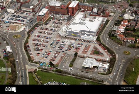 aerial view of a Morrisons supermarket in Southport, Lancashire Stock ...