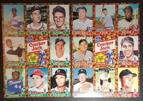 1982 CRACKER JACK "ALL-TIME BASEBALL GREATS" COMPLETE TOPPS UNCUT SHEETS SET… | Baseball, All ...