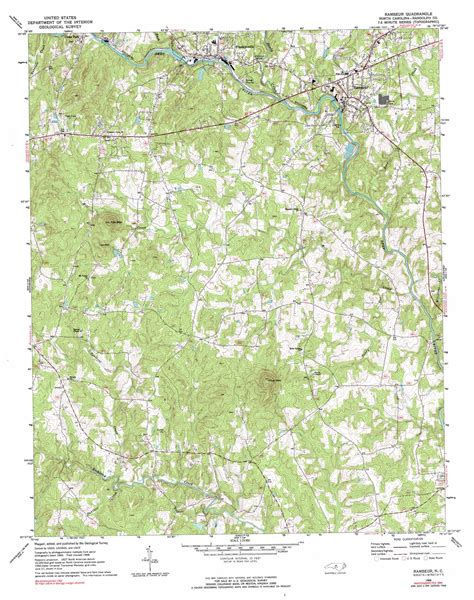 Ramseur topographic map 1:24,000 scale, North Carolina