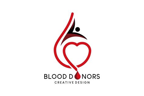 Blood donation logo design, blood donation vector illustration with ...