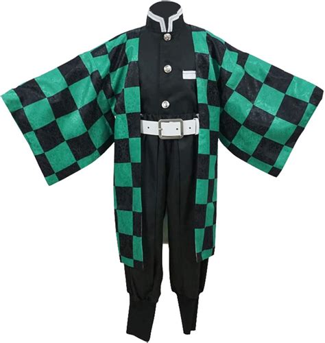 Amazon.com: Kids Kamado Tanjiro Cosplay Kimono Outfit Uniform Anime Cosplay Costume Halloween ...