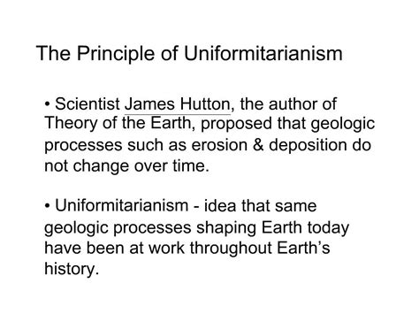 Uniformitarianism Examples