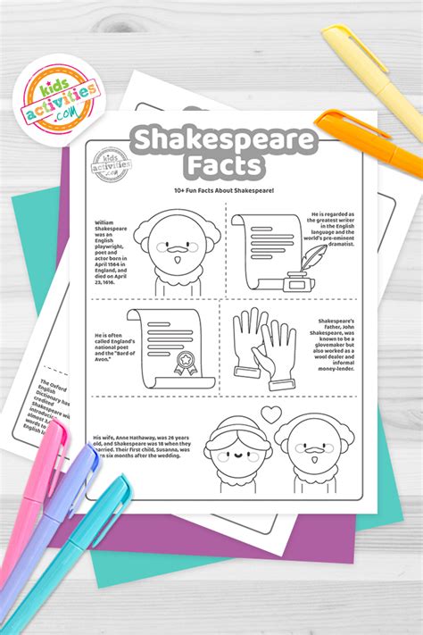 12 Fun Facts About Shakespeare Kids Activities Blog