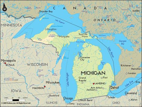 Michigan.... | Map of michigan, Michigan, Lake huron