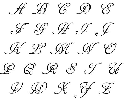 Cursive Letter N Stencil