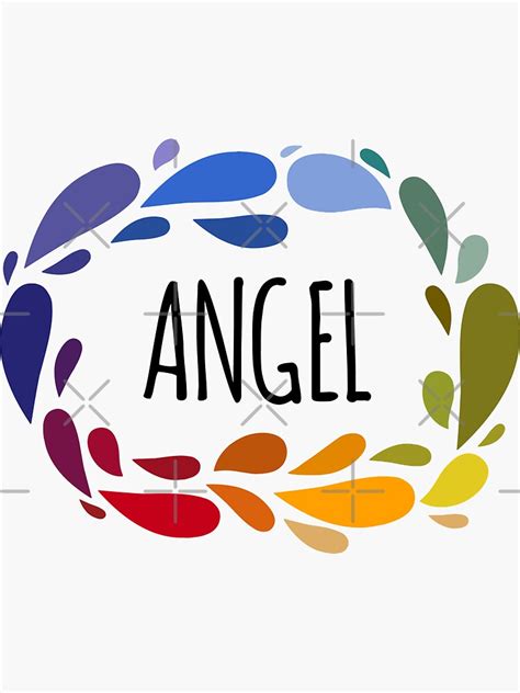 "Angel Name Cute Colorful Gift Named Angel" Sticker for Sale by kindxinn | Redbubble