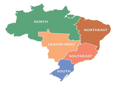 The Five Regions Of Brazil - WorldAtlas