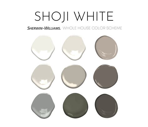 Shoji White Sherwin Williams Paint Palette Color of the Year - Etsy