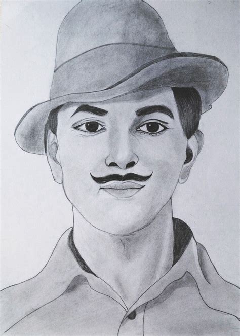 Bhagat singh drawing ,bhagat Singh sketch, freedom fighter of india Bhagat Singh Independence ...