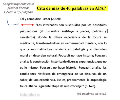 ¿Cómo Se Escriben Las Citas De Más De 40 Palabras En APA7?