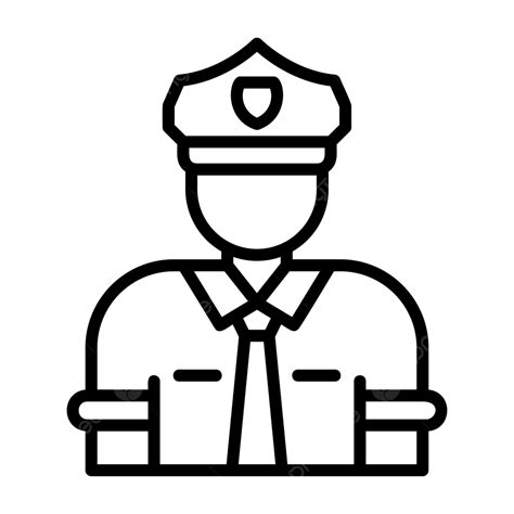 Police Line Icon Vector, Police Icon, Police, Guard PNG and Vector with ...