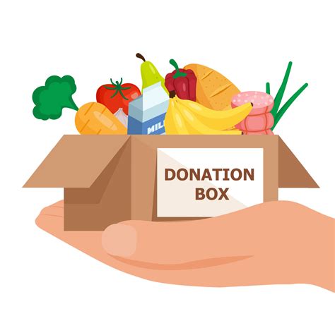 Food and grocery donation concept. Charity, food donation for needy people. Volunteering donate ...