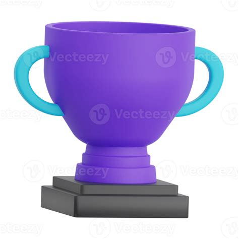 3D Render Trophy Icon Illustration. Isolated on Transparent background ...