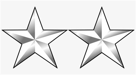 Maj Gen - Two Star General Rank - 800x373 PNG Download - PNGkit