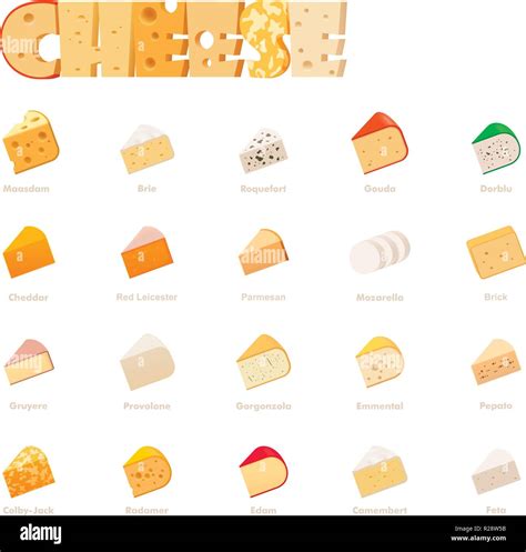 Vector cheese types icon set Stock Vector Image & Art - Alamy