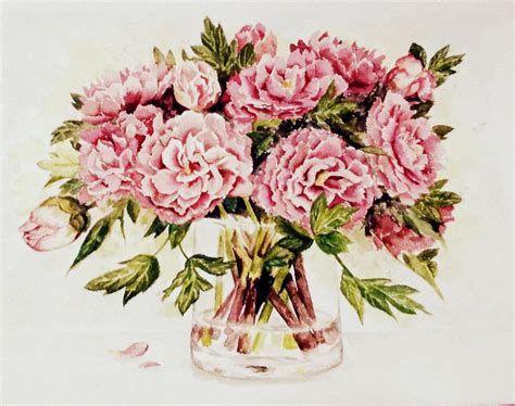 Peonies in vase by Vauhtipatti on DeviantArt