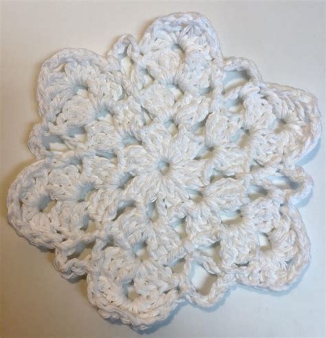 Crochet Simple Snowflake Coaster Easy Crochet Pattern - Etsy