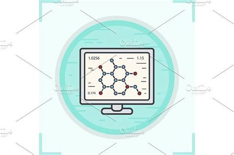 Laboratory computer icon. Vector | Computer icon, Science lab, Color icon