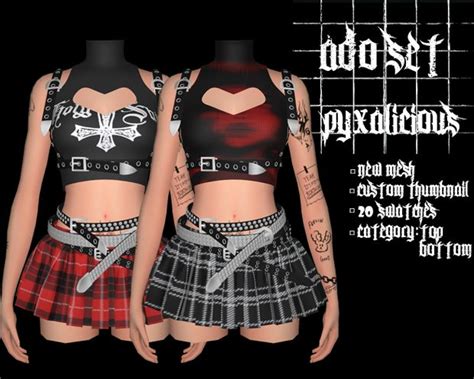 ado set | PYX | Tumblr sims 4, Sims 4 clothing, Sims 4