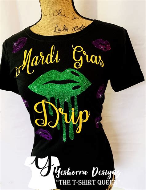 Mardi Gras Shirt for Women Mardi Gras Drip New Orleans Shirt - Etsy