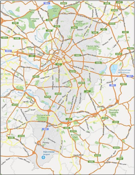 Manchester Map, England - GIS Geography