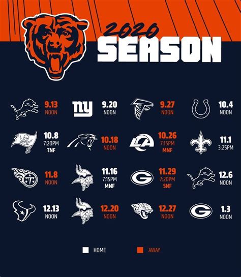 2023 Chicago Bears Schedule | 2023 Calendar