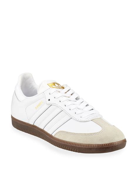 Adidas Samba Classic Leather Sneakers, White | Neiman Marcus