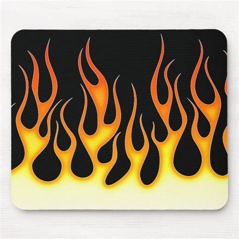 Hot Rod Flames Mouse Pad | Zazzle | Hot rods, Flame art, Black and ...